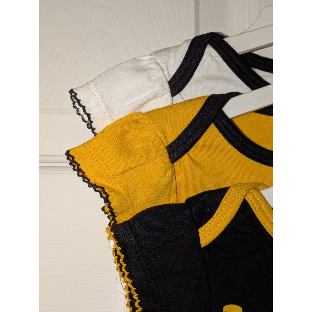 NHL Pittsburgh Penguins Bodysuit 3-Pack Short Sleeve‎ Infant Baby 3/6M NWT - Picture 5 of 9